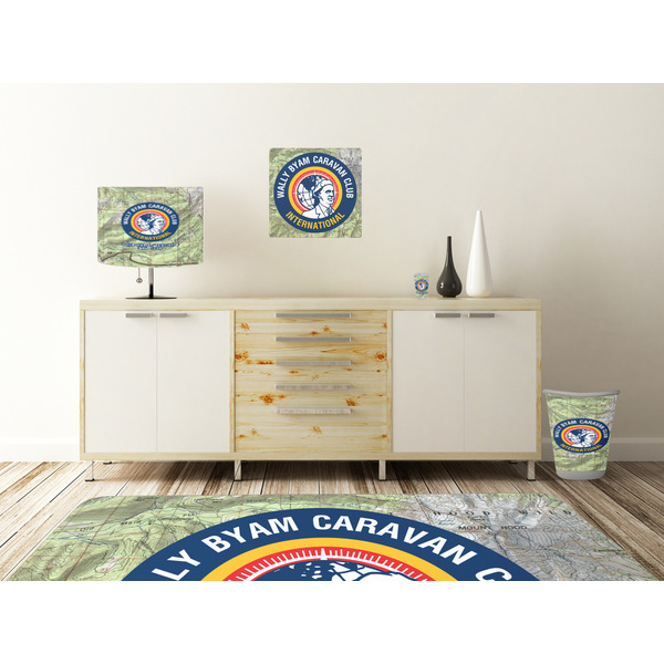 WBCCI logo Square Wall Decal Wooden Desk