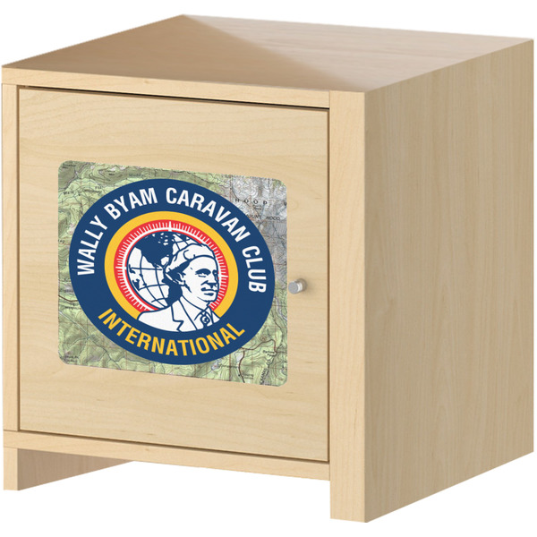 WBCCI logo Square Wall Decal on Wooden Cabinet