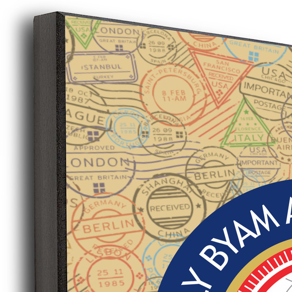 Wally Byam Airstream Club logo 11x14 Wood Print - Closeup