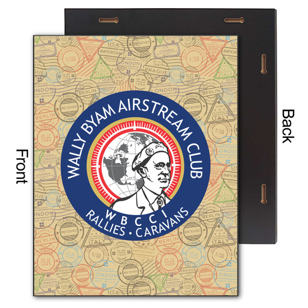 Wally Byam Airstream Club logo 11x14 Wood Print - Front & Back View