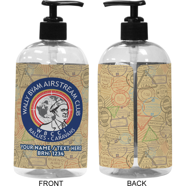 Wally Byam Airstream Club logo 16 oz Plastic Liquid Dispenser (Approval) - Black