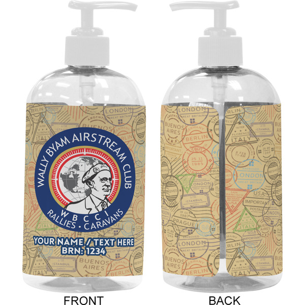 Wally Byam Airstream Club logo 16 oz Plastic Liquid Dispenser - Approval - White