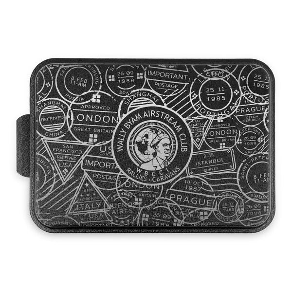 Wally Byam Airstream Club logo Aluminum Baking Pan - Black Lid - FRONT