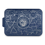 Wally Byam Airstream Club logo Aluminum Baking Pan with Navy Lid