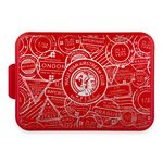 Wally Byam Airstream Club logo Aluminum Baking Pan with Red Lid