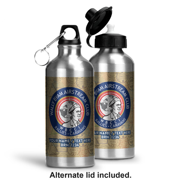 Wally Byam Airstream Club logo Aluminum Water Bottle - Alternate lid options
