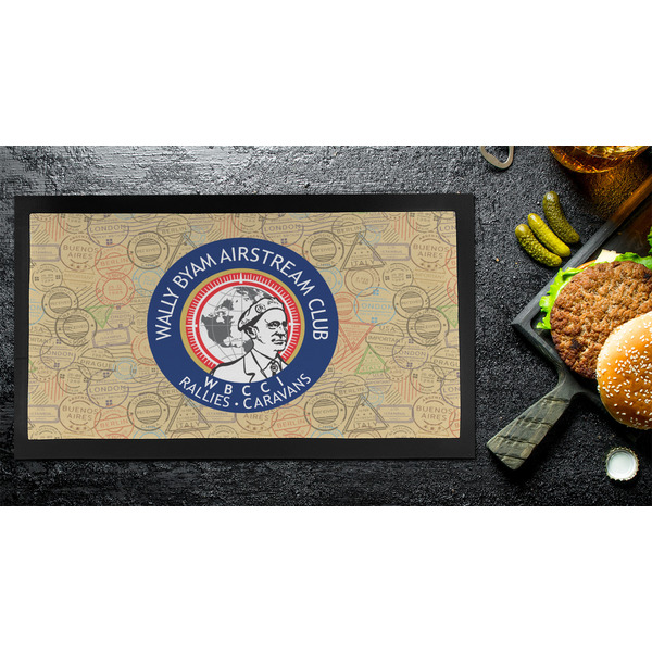 Wally Byam Airstream Club logo Bar Mat - Small - LIFESTYLE