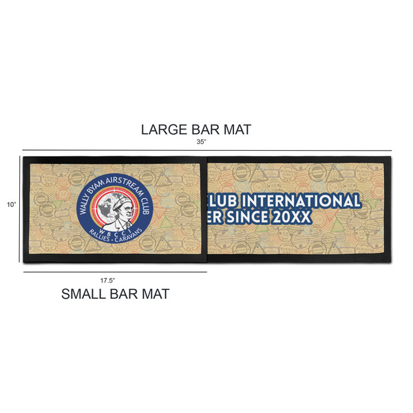 Wally Byam Airstream Club logo Bar Mats - Sizing Chart
