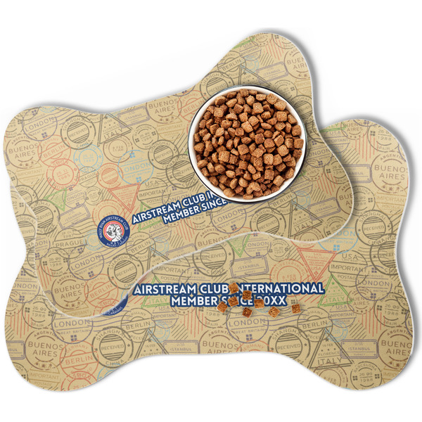 Wally Byam Airstream Club logo Bone Shaped Dog Mats - MAIN