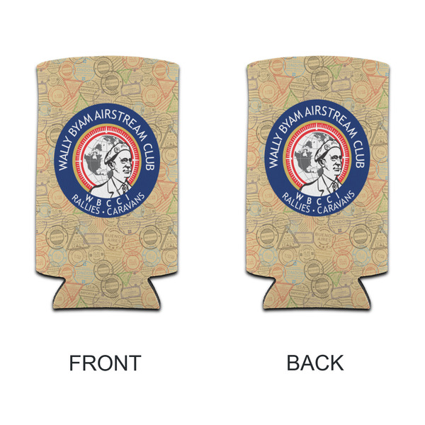 Wally Byam Airstream Club logo Can Cooler - Tall 12oz - Front & Back
