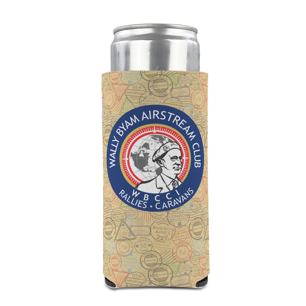 Wally Byam Airstream Club logo Can Cooler - Tall 12oz - Front on Can
