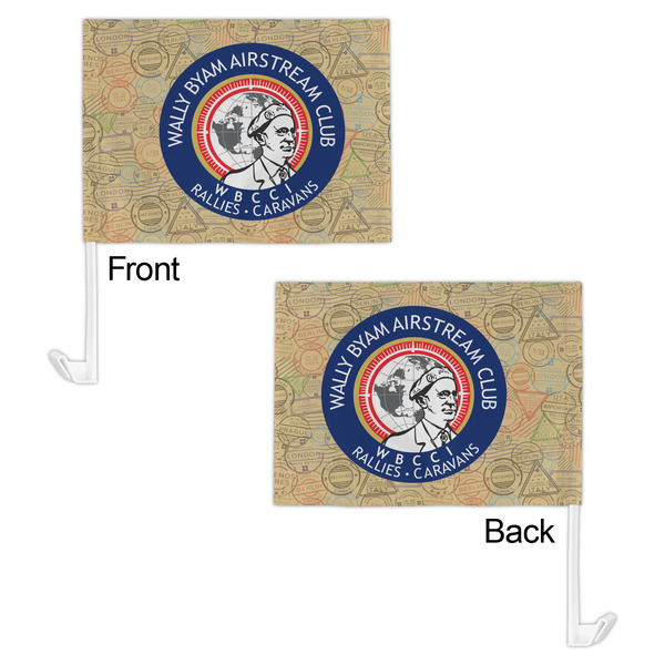 Wally Byam Airstream Club logo Car Flag - 11" x 8" - Front & Back View