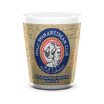 Wally Byam Airstream Club logo Ceramic Shot Glasses - 1.5 oz - White - Set of 4