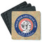 Wally Byam Airstream Club logo Square Rubber Backed Coasters - Set of 4
