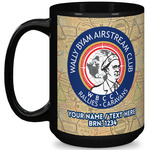 Wally Byam Airstream Club logo 15 oz Coffee Mug - Black