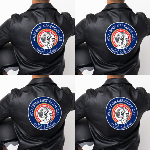 Wally Byam Airstream Club logo Custom Shape Iron On Patches - XXXL - Set of 4 - Approval