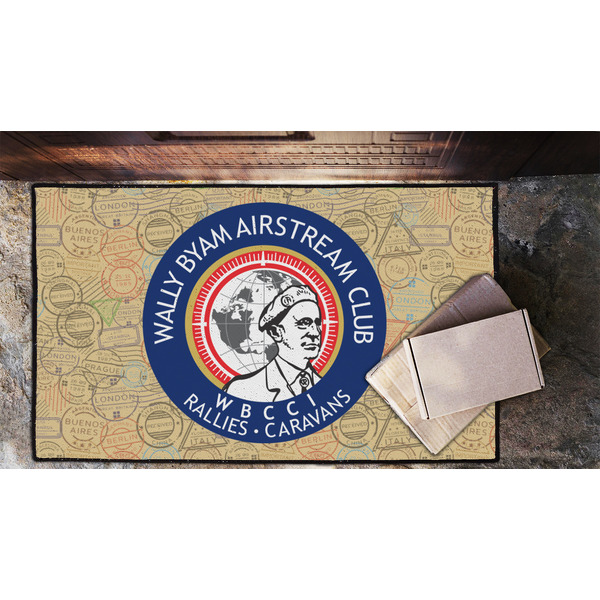 Wally Byam Airstream Club logo Door Mat - 60"x36" - Lifestyle