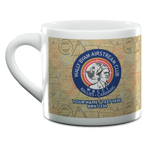 Wally Byam Airstream Club logo Double Shot Espresso Cup - Single Front