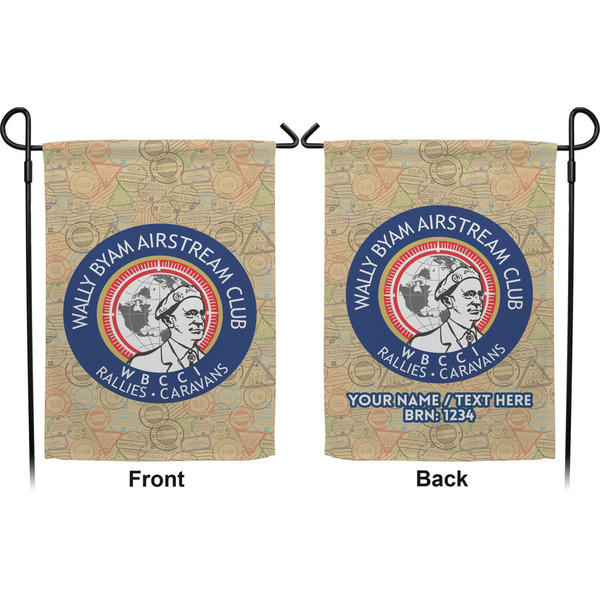 Wally Byam Airstream Club logo Garden Flag - Double Sided Front and Back