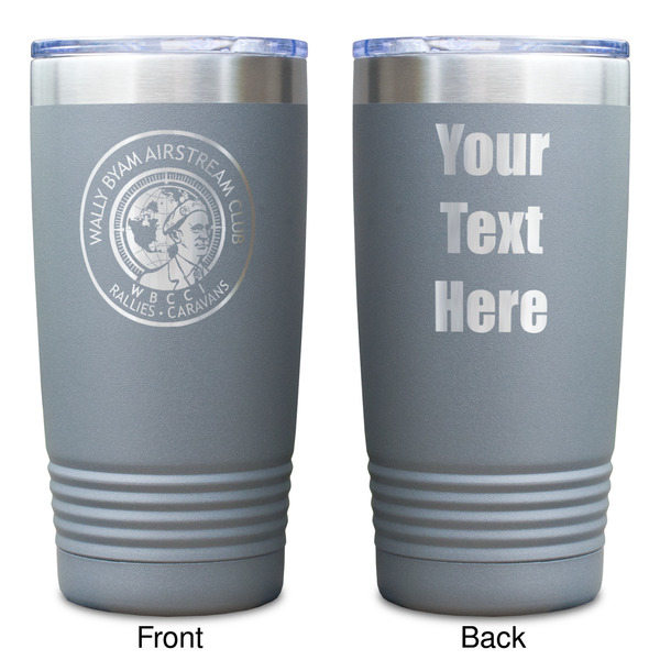 Wally Byam Airstream Club logo Gray Polar Camel Tumbler - 20oz - Double Sided - Approval