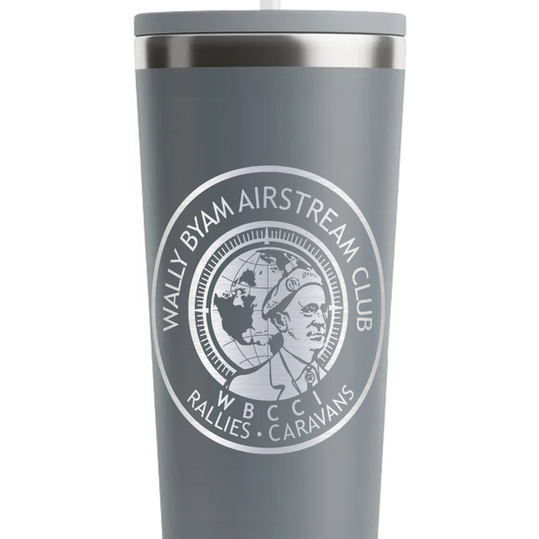Wally Byam Airstream Club logo Grey RTIC Everyday Tumbler - 28 oz. - Close Up