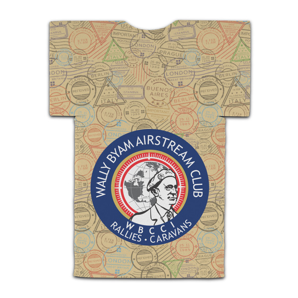 Wally Byam Airstream Club logo Jersey Bottle Cooler - BACK (flat)