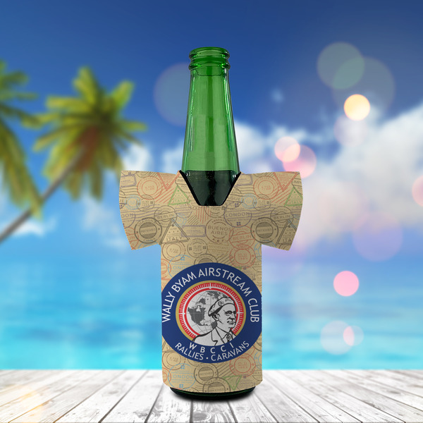 Wally Byam Airstream Club logo Jersey Bottle Cooler - LIFESTYLE
