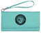 Wally Byam Airstream Club logo Ladies Leatherette Wallet - Laser Engraved - Teal