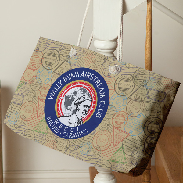 Wally Byam Airstream Club logo Large Rope Tote - Life Style