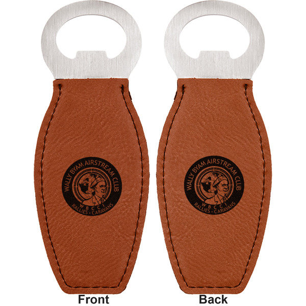 Wally Byam Airstream Club logo Leather Bar Bottle Opener - Front and Back (double sided)