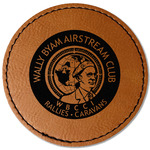 Wally Byam Airstream Club logo Faux Leather Iron On Patch - Round