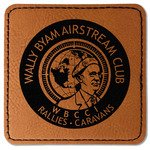 Wally Byam Airstream Club logo Faux Leather Iron On Patch - Square