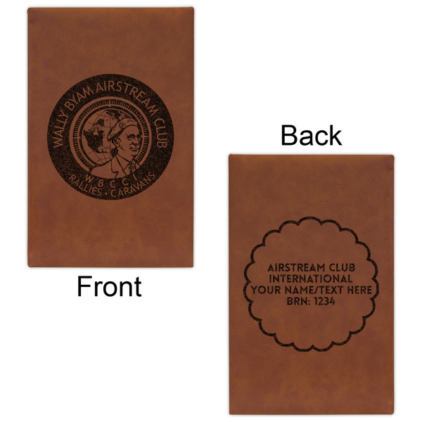 Wally Byam Airstream Club logo Leatherette Sketchbooks - Small - Double Sided - Front & Back View