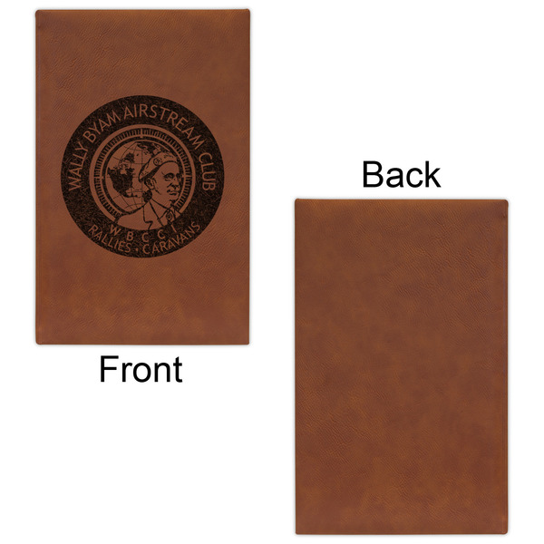 Wally Byam Airstream Club logo Leatherette Sketchbooks - Small - Single Sided - Front & Back View