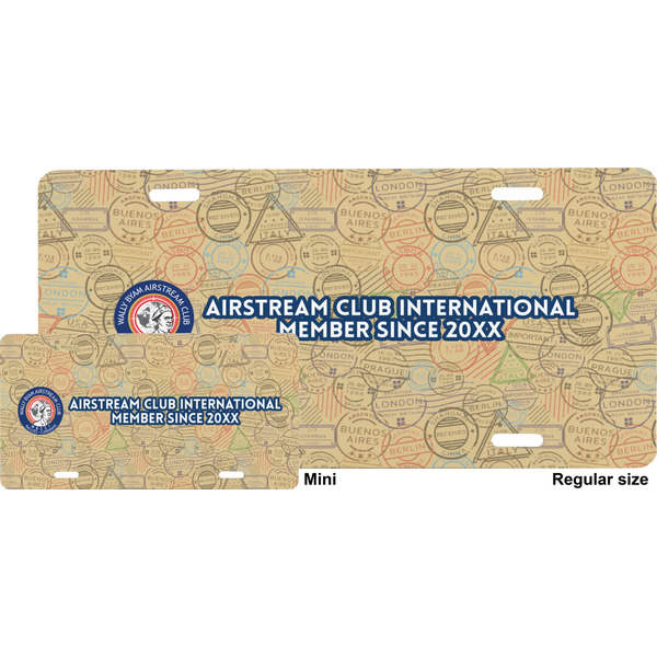 Wally Byam Airstream Club logo License Plate - Sizes - Four Holes