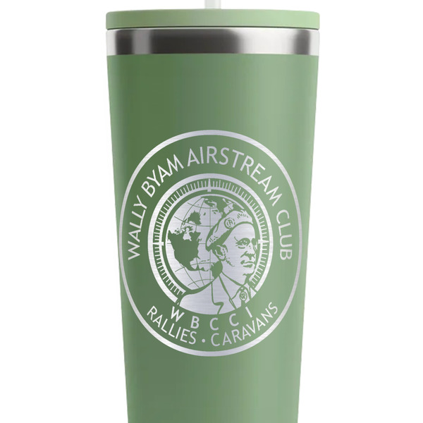 Wally Byam Airstream Club logo Light Green RTIC Everyday Tumbler - 28 oz. - Close Up