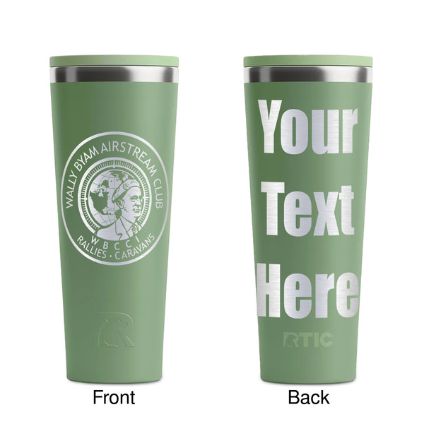 Wally Byam Airstream Club logo Light Green RTIC Everyday Tumbler - 28 oz. - Front and Back