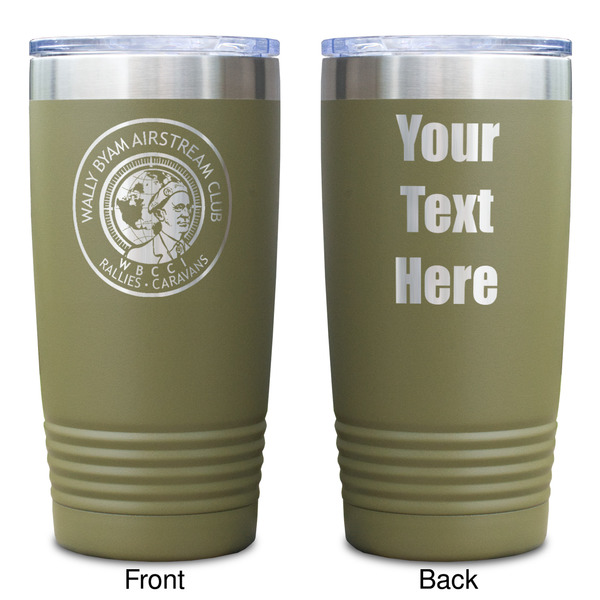 Wally Byam Airstream Club logo Olive Polar Camel Tumbler - 20oz - Double Sided - Approval