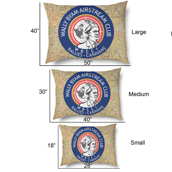 Wally Byam Airstream Club logo Outdoor Dog Beds - SIZE CHART