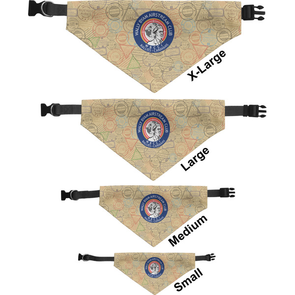 Wally Byam Airstream Club logo Pet Bandana Sizes