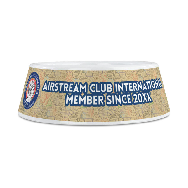 Wally Byam Airstream Club logo Plastic Dog Bowls - Medium - Front