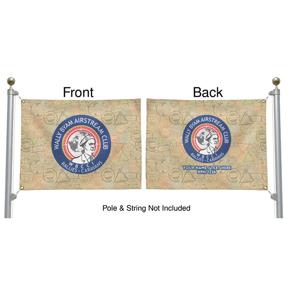 Wally Byam Airstream Club logo Pole Flag (Approval)