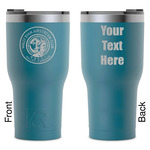 Wally Byam Airstream Club logo RTIC Tumbler - Dark Teal - Laser Engraved - Double-Sided