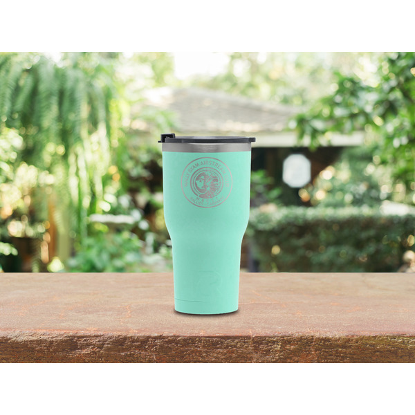 Wally Byam Airstream Club logo RTIC Tumbler - Teal - Lifestyle