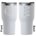 Wally Byam Airstream Club logo RTIC Tumbler - White - Laser Engraved - Double-Sided