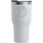 Wally Byam Airstream Club logo RTIC Tumbler - White - Laser Engraved - Single-Sided