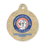 Wally Byam Airstream Club logo Round Pet ID Tag - Small