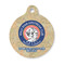 Wally Byam Airstream Club logo Round Pet ID Tag - Small