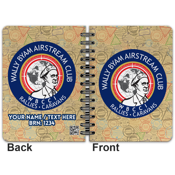 Wally Byam Airstream Club logo Spiral Journal 5 x 7 - Apvl