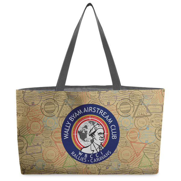 Custom Wally Byam Airstream Club logo Beach Totes Bag - w/ Black Handles